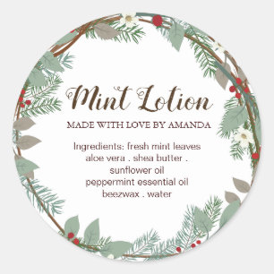 Holiday Labels for Lotions and Salves