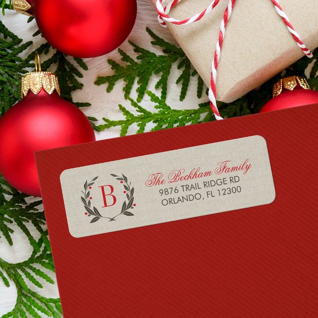 Holiday Laurel Wreath Monogram (Creator Uploaded)