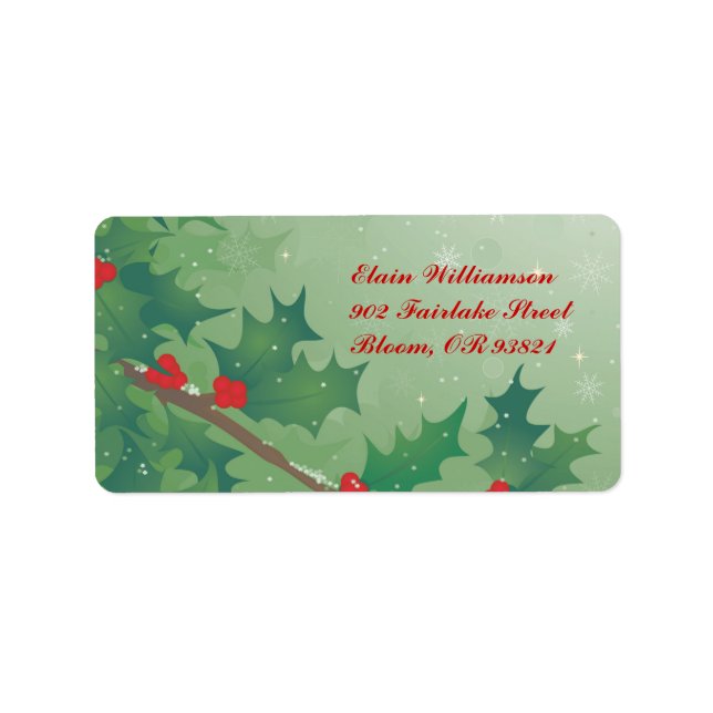 Holiday Leaves Label (Front)