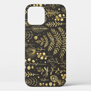 Holiday Leaves: Vintage Pine Cone Pattern iPhone 12 Case