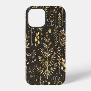 Holiday Leaves: Vintage Pine Cone Pattern iPhone 12 Case