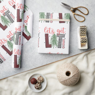 Holiday Let’s Get Lit Fun Festive Christmas Gift Wrapping Paper