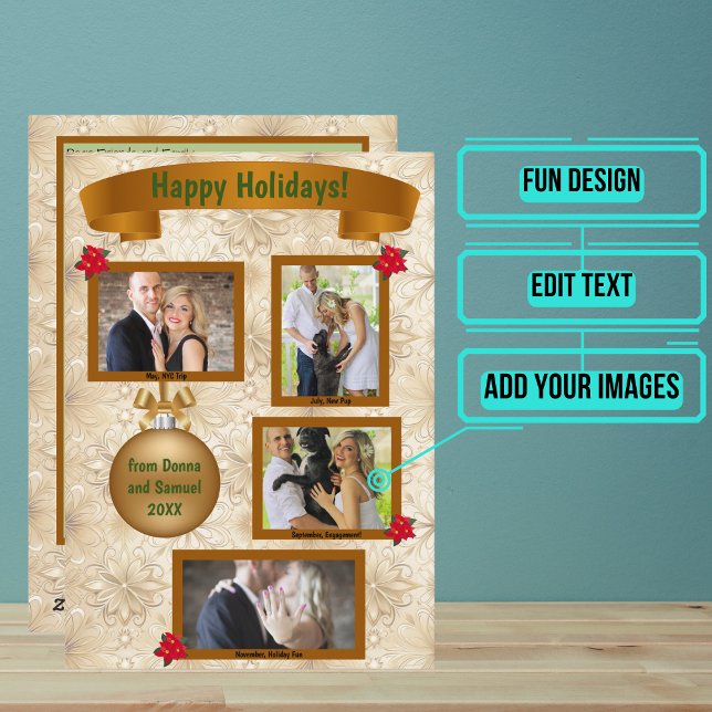 Holiday Letter with Photo - Fir Branches (Please enjoy our holiday letter.)