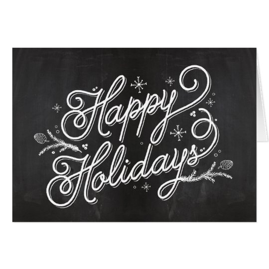 Holiday Lettering Greeting Card - Happy Holidays