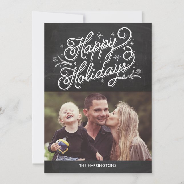 Holiday Lettering Holiday Cards - Happy Holidays (Front)