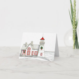Holiday Lighthouse Cheer Card