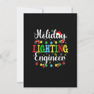 Holiday Lighting Engineer Christmas Light Mens Invitation