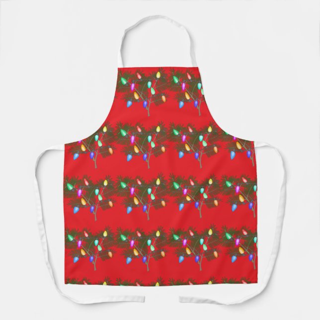 Holiday Lights All-Over Print Apron, Medium Apron (Front)