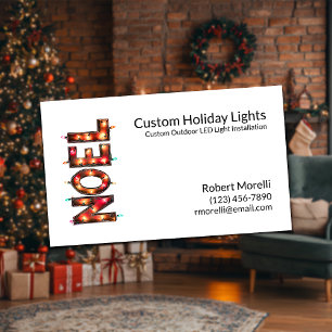 Holiday Lights and Decoration Installation Business Card