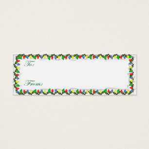 Holiday Lights Christmas Tag Card