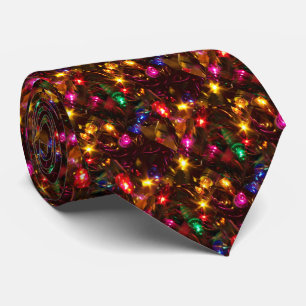 Holiday Lights Christmas Tie