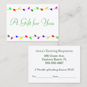Holiday Lights Corporate Gift Certificate Business