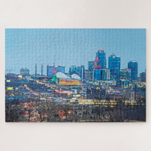 Holiday Lights, Downtown Kansas City, Missouri Jigsaw Puzzle
