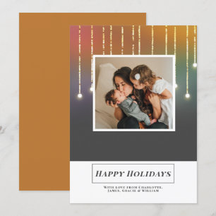 Holiday Lights Elegant Christmas Card