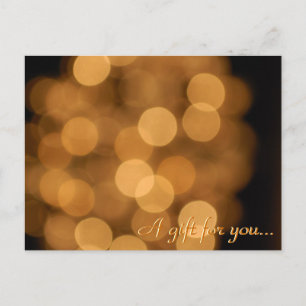 Holiday Lights Gift Certificate Postcard
