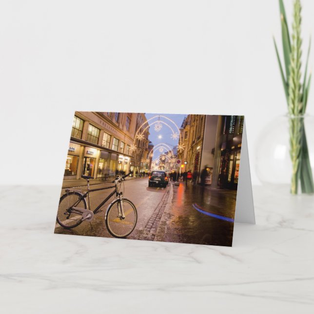 Holiday Lights in Basel, Switzerland Card (Front)