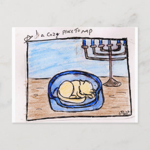 holiday little things  1. a cosy place to nap postcard