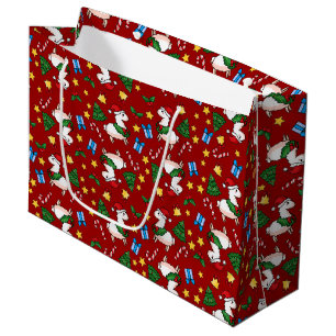Holiday Llama Madness Large Gift Bag