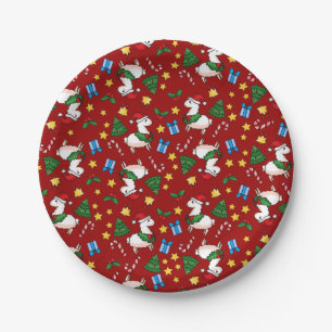 Holiday Llama Madness Paper Plate