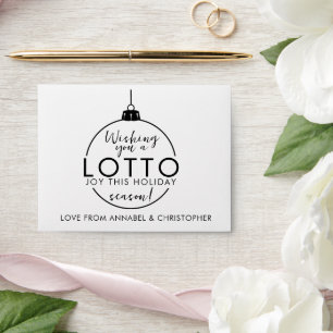 Holiday Lotto Envelope Wishing You a Lotto Joy