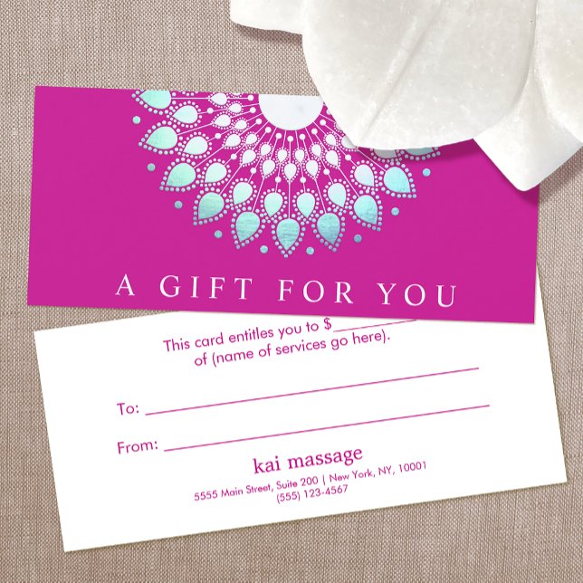 Holiday Lotus Floral Spa Gift Certificate (Creator Uploaded)