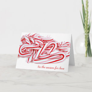 Holiday Love Candy Cane Heart Card