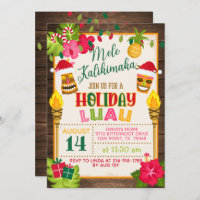 Holiday Luau Invitation