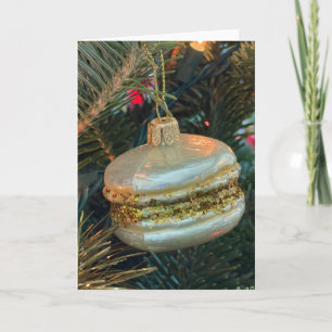 Holiday Macaron Christmas Tree Ornament Card