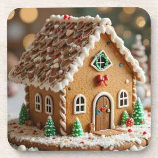 Holiday Magic in a Sugar Cottage Coaster