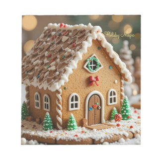 Holiday Magic in a Sugar Cottage Notepad