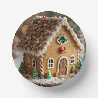 Holiday Magic in a Sugar Cottage Paper Plate