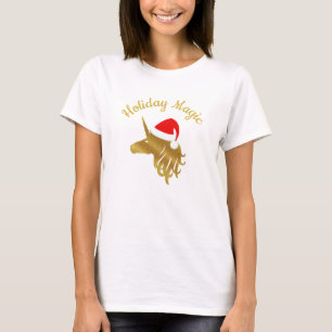 Holiday Magic Unicorn Christmas T shirt