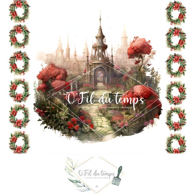 Holiday Magical Castle Decoupage Paper (Creator Uploaded)