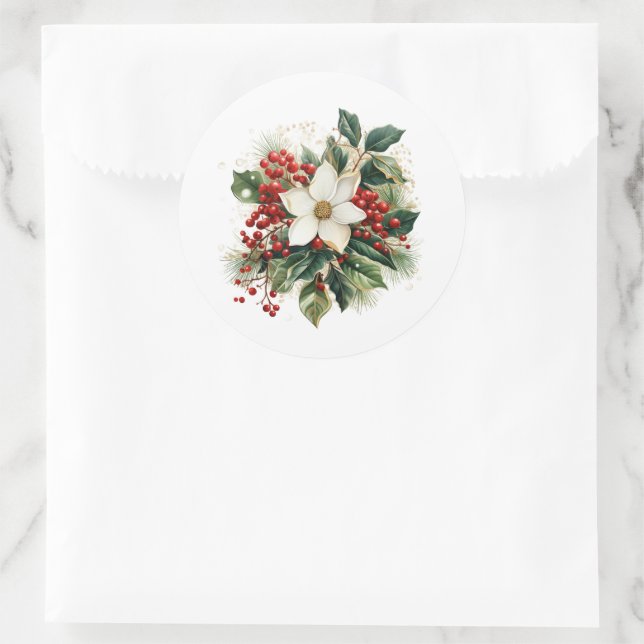 Holiday Magnolia Stickers (Bag)
