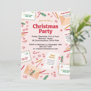 Holiday Mail & Letters to Santa - Merry Christmas Invitation