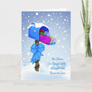 Holiday Mailbox, Change of Address Christmas Gree Card