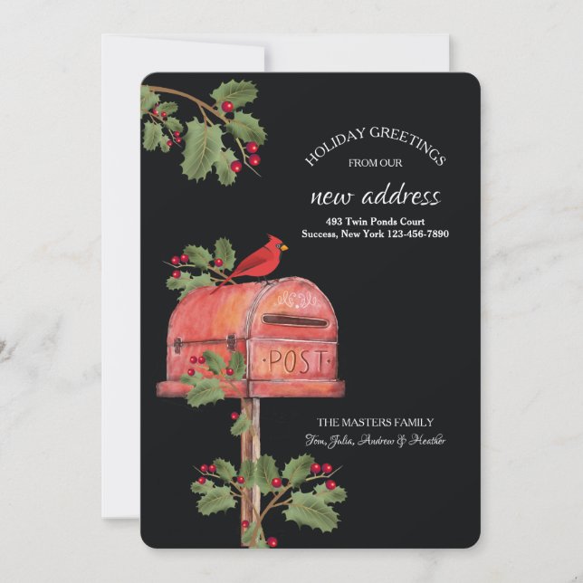 Holiday Mailbox Greeting Card (Front)