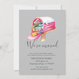 holiday mailbox Moving Announcement Card