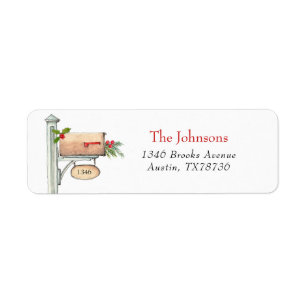 Holiday Mailbox with winter greenery 