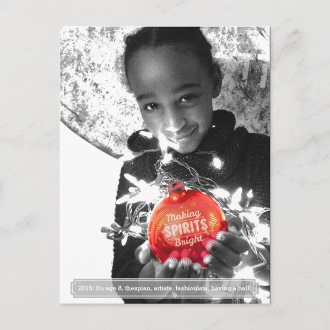 Holiday Making Spirits Bright Photo Postcard (Front)