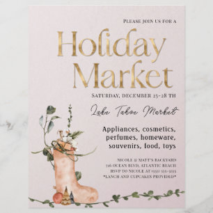 Holiday Market Christmas Decorations Invitation