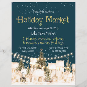 Holiday Market Christmas Decorations Invitation