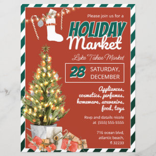 Holiday Market Christmas Tree Invitation