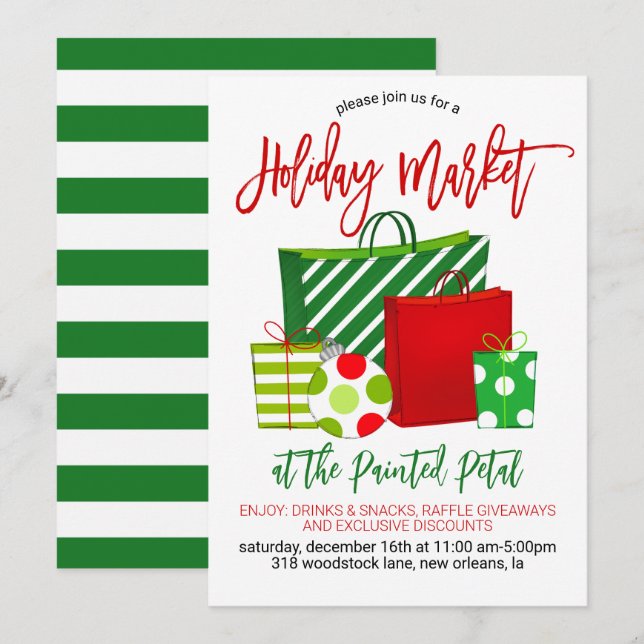 Holiday Market Invitation (Front/Back)