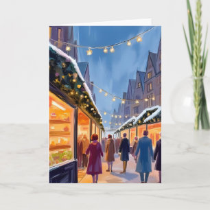 Holiday Market Merry Christmas Painting Card