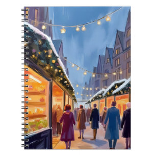 Holiday Market Merry Christmas Painting Notebook