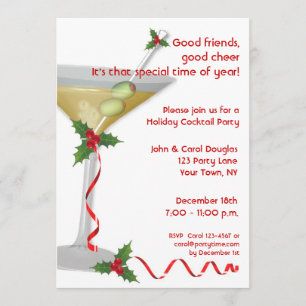 Holiday Martini Party Invitation