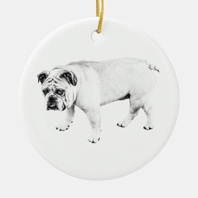 Holiday Memories, Dog Tree Charm Ceramic Tree Decoration (Front)