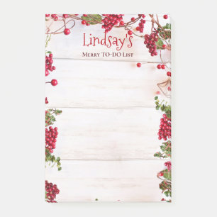 Holiday Merry Berries To-Do List Post-it Notes