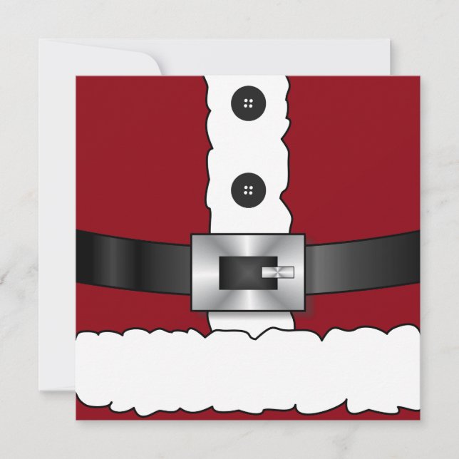 holiday merry xmas christmas party Santa Claus Card (Front)